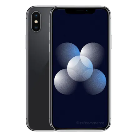 refurbished iPhone X 64 GB grau